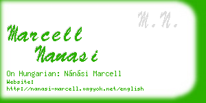 marcell nanasi business card