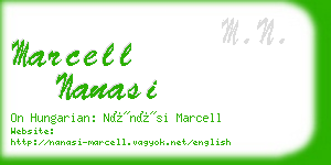 marcell nanasi business card